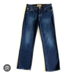 Women's Dear John Playback Cuffed Straight Leg Dark Denim Jeans